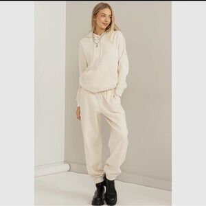Cream Joggers (matching hoodie optional)